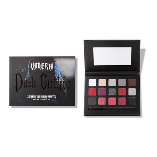 VANERIA 15-Color Smoky Eyeshadow Palette - Goth Makeup