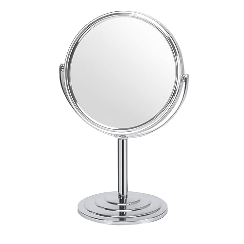 7 Inch Makeup Mirror with 1x 3x Magnification, 360° Rotation