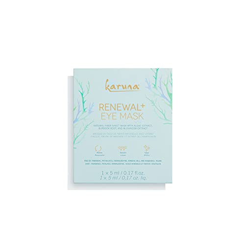 Karuna Skin - Renewal+ Eye Mask, Under Eye Patches for Tired Eyes, Beneath-the- Eye Patch with Burdock Root & Mushroom Extract, Under Eye Patches for Puffy Eyes & Fine Lines, 2 Patches per Pack