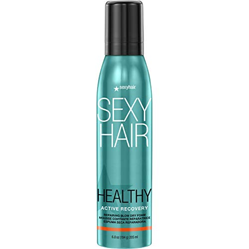 SexyHair Healthy Active Recovery Repairing Blow Dry Foam | Up to 99% Breakage Reduction | Helps Repair | All Hair Types