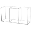 Cerpourt Clear Acrylic Makeup Brush Organizer with 3 Compartments