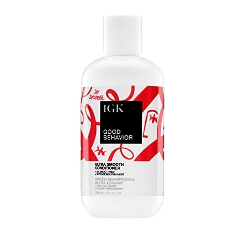 IGK GOOD BEHAVIOR Ultra Smooth Conditioner | Frizz Control + Hydrates + Shine | Vegan + Cruelty Free |