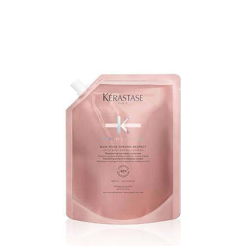 Kerastase Chroma Absolu Chroma Respect Shampoo Riche For Sensitized or Damaged Color-Treated Hair - Protects and Nourishes Medium To Thick Hair, with Lactic Acid