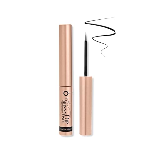 Skinny Dip Shiny Black Dip Liner ? 24H Long Lasting Eyebrow Gel for Fluffy or Laminated Brows, Clear Vegan Brow Gel with Precise Applicator, Non-Flaky, Quick Dry, Cruelty-Free