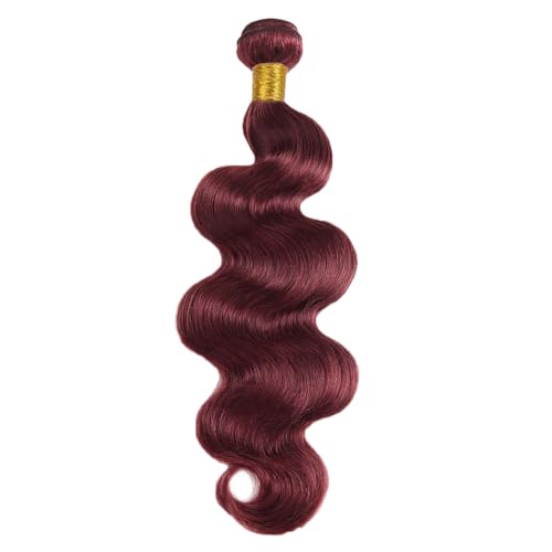 #99J Burgundy Human Hair Body Wave Bundles 14 Inch | GtaiiReu