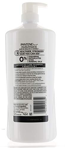 Set Pantene Advanced Care Shampoo and Conditioner 5 in 1 Moisture, Strength, Smoothness, Pro-vitamin B5 Complex 38.2 FL/OZ each - Packaging May Vary