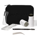 MADLUVV Brow Stamp Kit – 9 Stencils, Spoolie & Travel Bag