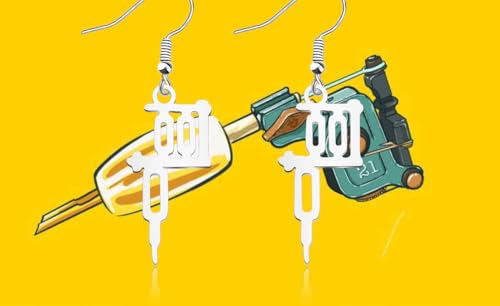 Tattoo Machine Earrings - Funny Artist Gifts