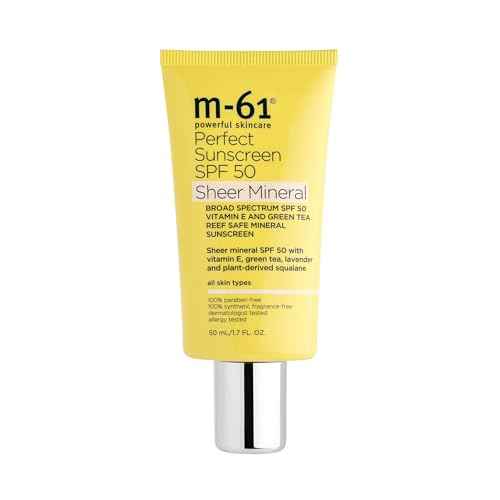 m-61 Perfect Mineral Sunscreen SPF 50 | Reef-Safe, Mineral Sunscreen SPF 50 With Vitamin E, Green Tea