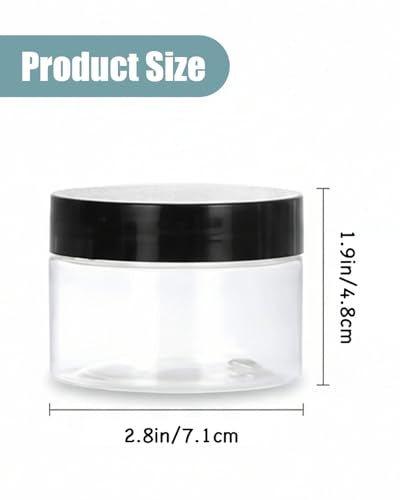 4 Oz Plastic Jars with Lids, 24 Pack Storage Containers