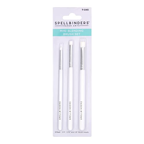 Spellbinders Mini Blending Brush Set, ONE, White (Pack of 2)