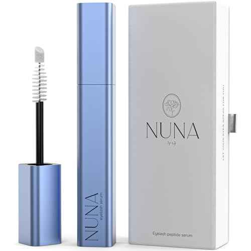 NUNA Eyelash Growth Support Serum 6ml ? Eye Lash and Eyebrow Enhancing Serum for Women & Men with Biotin - Korean Multi Peptide & Natural Extracts ? Promotes Fuller and Longer Lashes - 6 Month Supply