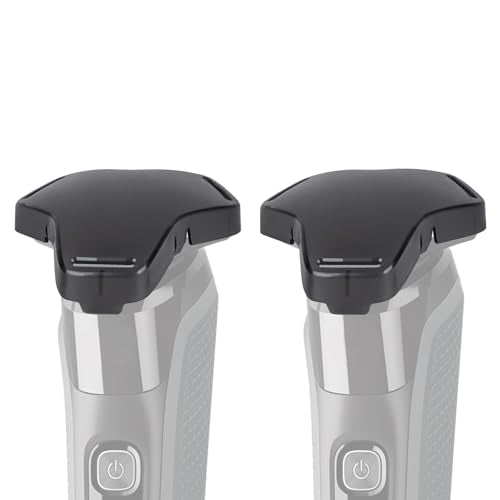 Linkidea 2 Pack Electric Shaver Protective Cap, Shaving Covers Compatible with Philips Norelco Series 9/7/5, Travel Storage Accessories (Black)