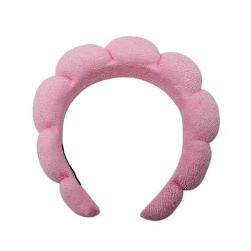 5?Piece Spa Set ? Pink Facial Headbands with Hair Clip & Wristbands ? One?Size Beauty & Skincare Accessory Kit for Makeup, Skincare, Face Washing