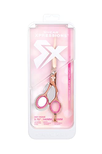 Cricket Shear Xpressions 5.75" Professional Stylist Hair Cutting Scissors Japanese Stainless Steel Shears, Hey Rosie