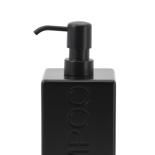 Rectangular Resin Dispenser Premium Bathroom Shampoo Conditioner Body Wash Bottle Modern Refillable Pump Design