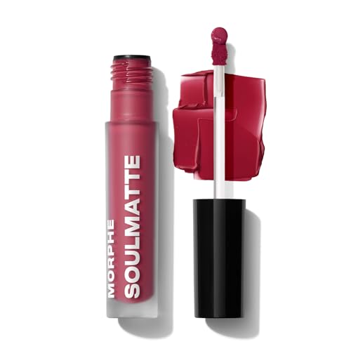 Morphe Soulmatte Velvet Lip Mousse - Long-Lasting Matte Liquid Lipstick with Vitamin E - Bella