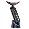 Facial Neck Massager with Heat & LED - 1000 Vibrations, 30-Day Battery