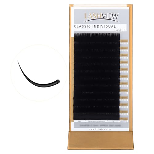 LASHVIEW Silk Mink Lash Extensions 0.20mm C Curl 8-15mm Tray