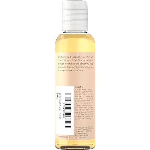 Coera Vitamin E Oil | 100% Pure 30,000 IU | 4 fl oz | For Face, Skin, Hair, and Body | Free of Parabens, SLS, & Fragrances