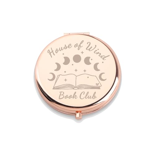 WUSUANED Bookworm Makeup Mirror House of Wind Book Club Jewelry Bookish Gifts Velaris Gift Acotar Gifts Book Lover Gift