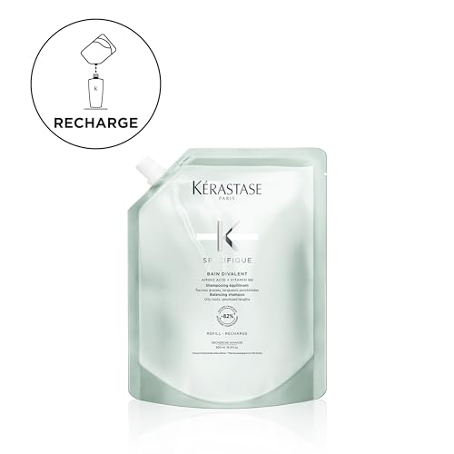 Kerastase Specifique Balancing Shampoo For Oily Scalp & Hair - Cleanses Oil From Roots and Hydrates Dry Hair Ends