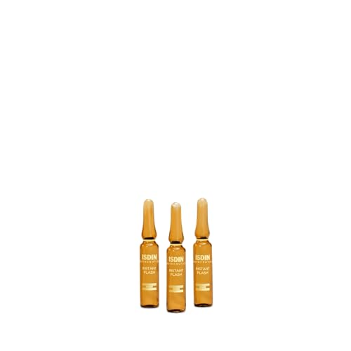 ISDIN Isdinceutics Instant Flash Firming and Lifting Serum for Face with Antioxidants and Hyaluronic Acid - 5 ampoules, 0.06FL OZ x 5