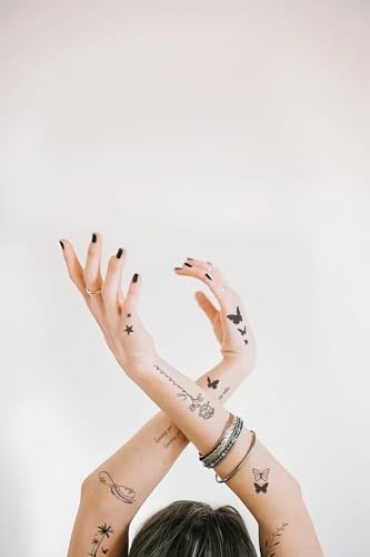 Temporary Tattoos Dandelion Feather - 3 Sheets, Waterproof, 5-7 Days