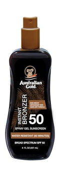 Australian Gold Spray Gel Sunscreen SPF 50 with Bronzer, 8 oz