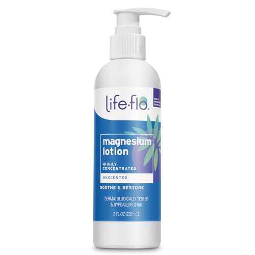 LIFE-FLO Magnesium Lotion - New and Improved Unscented Body Lotion with Magnesium Chloride from The Zechstein Seabed - Soothes Muscles and Joints When Massaged into The Skin - Hypoallergenic - 8oz