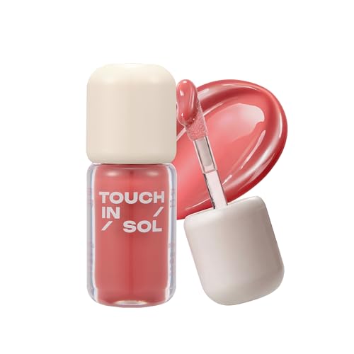 Touch in Sol Glassy Color Lip Oil – Hydrating Lip Gloss, Soft Coral