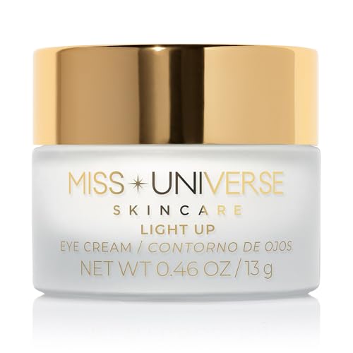 Light Up Eye Cream .46 oz, Firming Under Eye Cream for Dark Circles and Puffiness, Under Eye Brightener Face Cream for Women, Facial Skin Care Product with Hyaluronic Acid