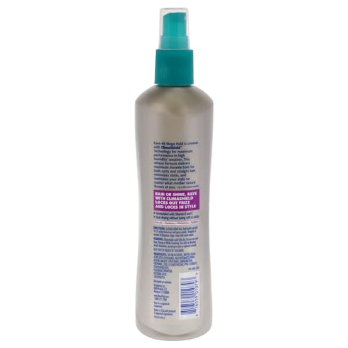 rave 4X Mega Long-Lasting Firm Hold Hair Spray for Heat Protection, Volume and Shine - 24 Hour Hold & Anti Humidity Spray for Hair - Minimizes Frizz - Unscented & Non Aerosol - 11 Fl Oz (Pack of 3)