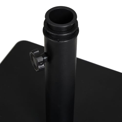 25 lb Steel Patio Umbrella Base Stand - Adjustable for 1.5 to 2 in Poles