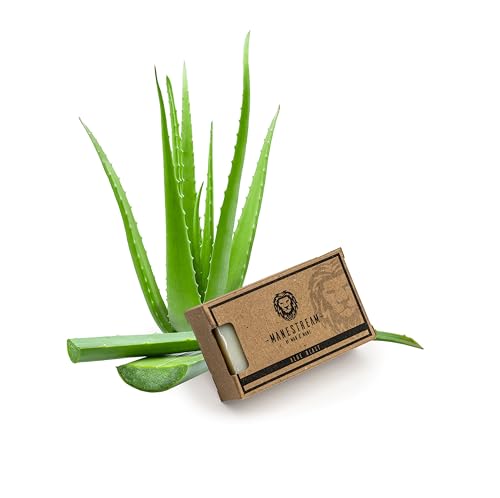 MAN & MANE Manestream Long Lasting, Mild Scented Aloe Vera Calendula Bar with Coconut, Olive, Palm and Essential Oils - Natural Handmade Soap