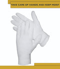 White Cotton Gloves for Eczema & Dry Hands - 12 Pack (6 Pairs), Soft Reusable