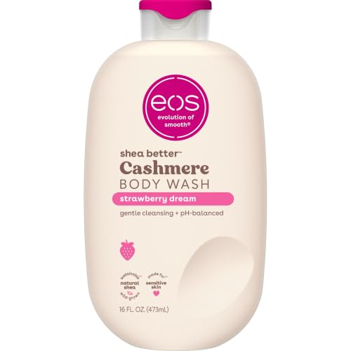 EOS Strawberry Dream Body Wash 16oz – Creamy Gel with Shea Butter & Moisturizing Formula — Pack of 1