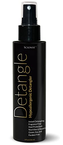 SCIONSE Hypoallergenic Detangle Leave-In Conditioner with Fragrance-Free, Heat Protectant