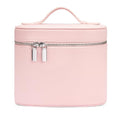 Portable Leather Makeup Case with Detachable Compartments - 8.5"