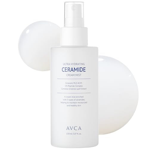 AVCA Ultra Hydrating Ceramide Cream Mist ? Milky Face Mist with 5 Ceramides for Deep Moisture, Soothing & Dewy Glow, Lightweight Moisture-Boosting Facial Spray for All Skin Types (5.07 fl oz)