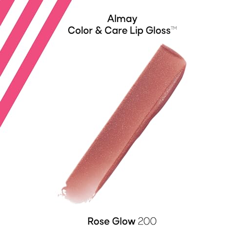 Almay Color & Care Hydrating Lip Gloss, Rose Glow