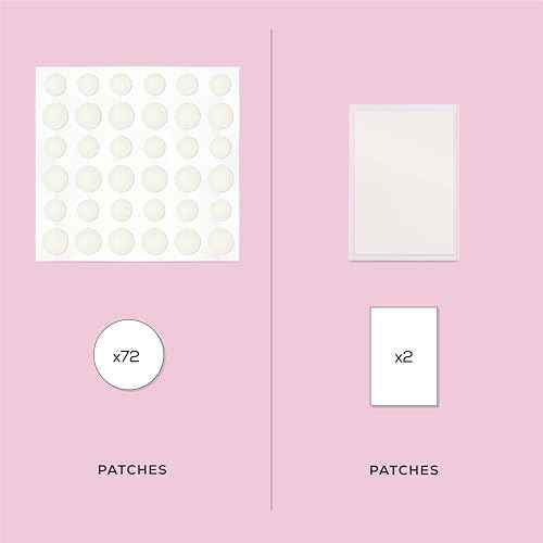 HANHOO Blemish and Custom Patch Duo, 74 Total Hydrocolloid Patches, Minimizes Surface Pimples, Covers Blemish Clusters, Invisible Acne Care, Cruelty-Free