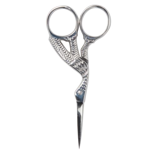 Diane Stainless Steel Stork Eyebrow Scissors 3.75" - Precision Facial Hair Trimmer