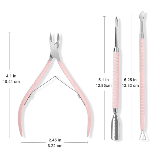 Makartt 3-in-1 Cuticle Nipper & Pusher Set - Professional Nail Care
