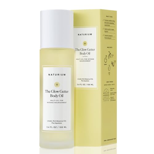 Naturium The Glow Getter Body Oil with Squalane & Rosehip, 3.4 fl oz