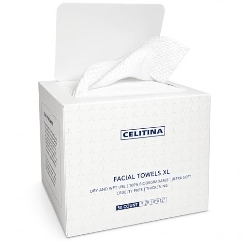 Chlitina 100% Biobased Face Towels XL, 50 Count