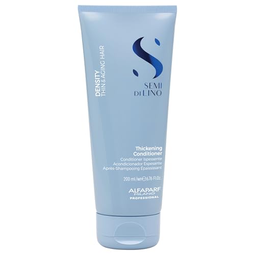 ALFAPARF MILANO Semi Di Lino Density Conditioner - Sulfate-Free Detangling Conditioner - Moisturizing Conditioner for Thin Hair with Filler Complex - Provides Softness & Added Volume