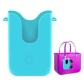 Cyan Silicone Phone Holder for Bogg Bags Beach Tote Bag Accessory - Fits Phone Cases