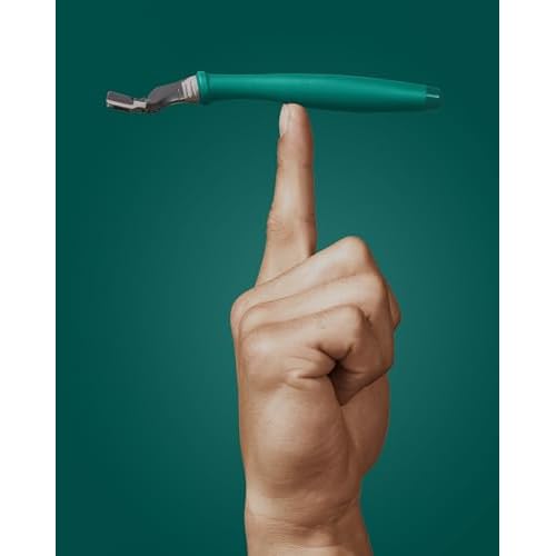 Harry's Original Razor for Men - Razor Handle and Blade Cartridge- German Engineered Blades- Tropical Green