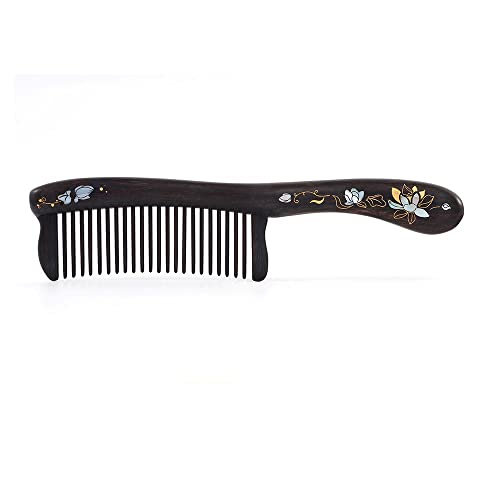 TAN MUJIANG Wooden Comb Hair Care Luxury Set Comb Anti-static Lotus Word